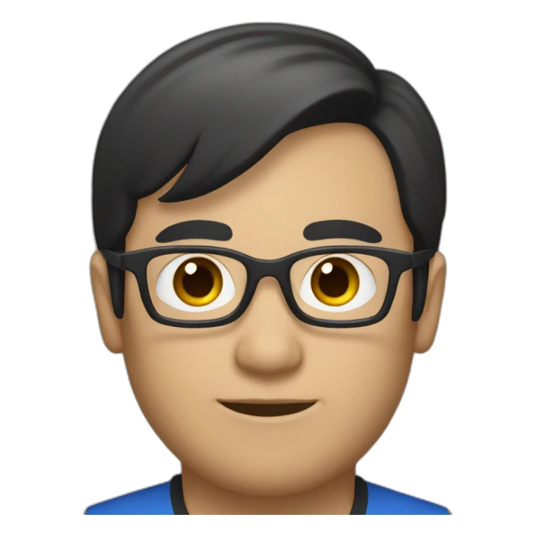 sport Moderator with dark hair and glasses  sticker
