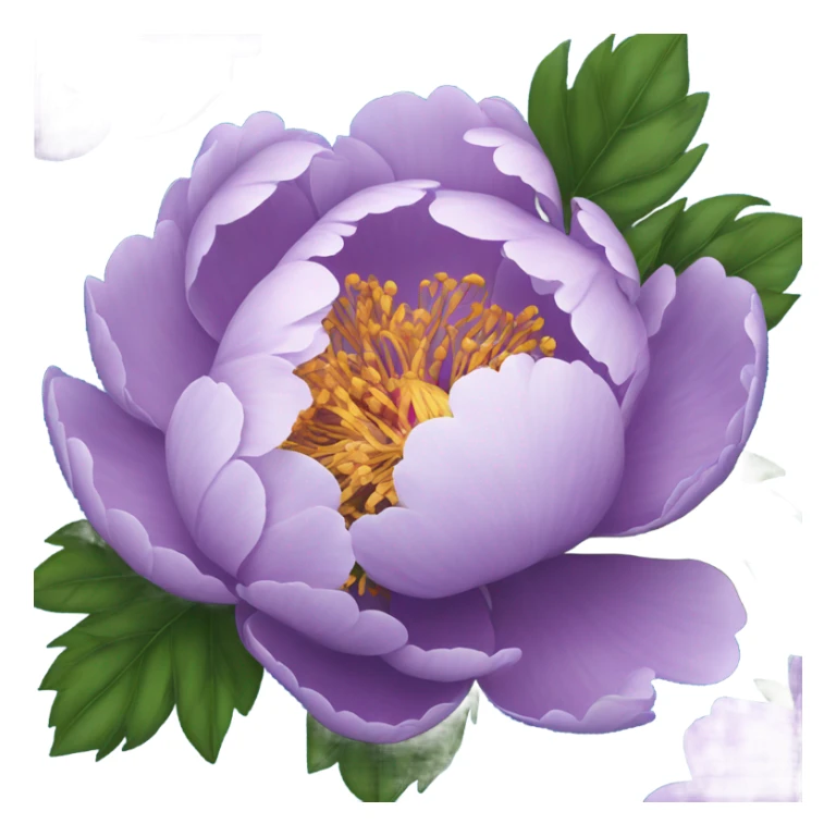 blue peony sticker