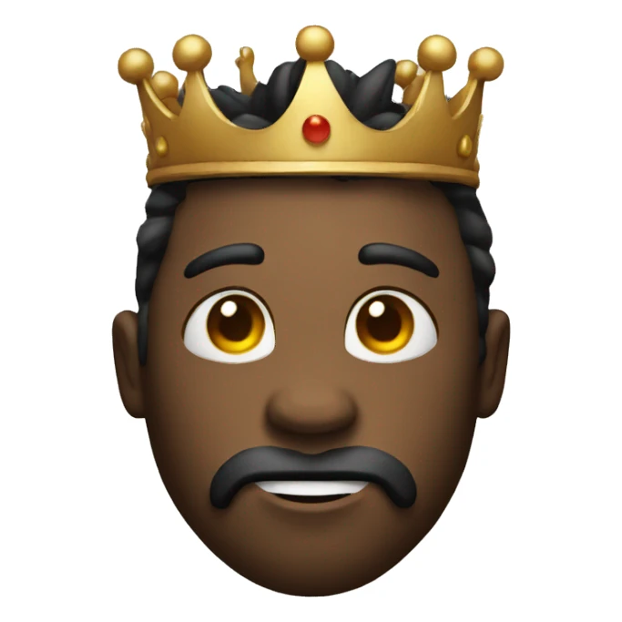 black horned emoji face with crown  sticker