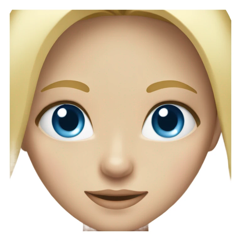 Blonde girl with blue eyes Caucasian  sticker