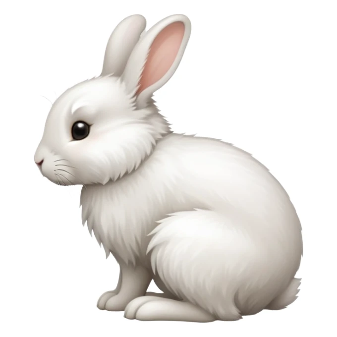 side profile of a rabbit hoping sticker