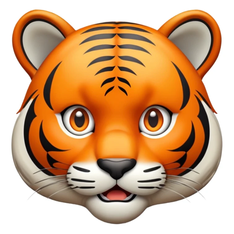 surprised shocked tiger face for Twitch emote sticker