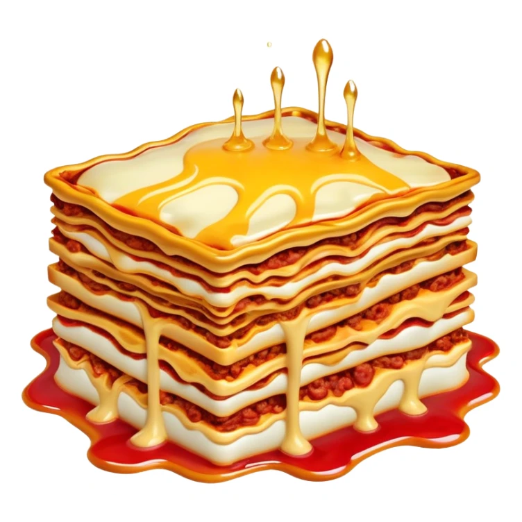 surreal salvadore dali style melting spam lasagna landscape sticker