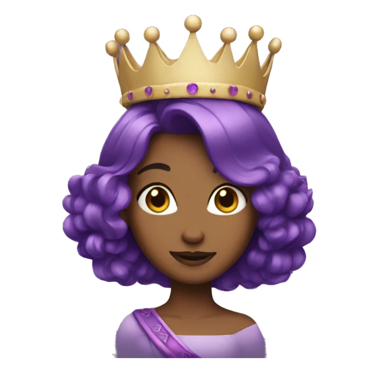 Princess with purple hair sticker