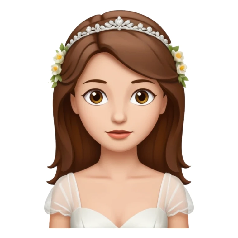 Blonde skin bride with brown hair sticker
