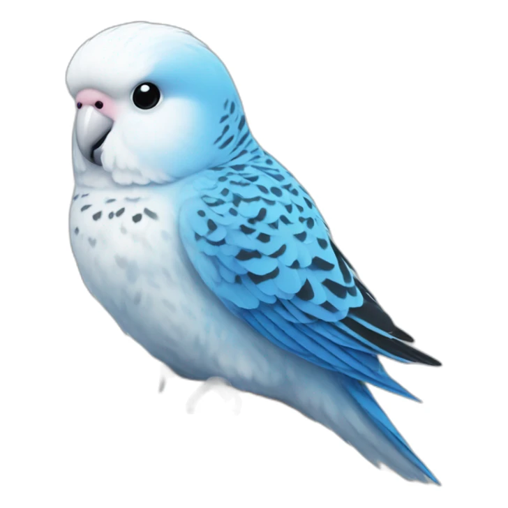 Budgie blue and white sticker