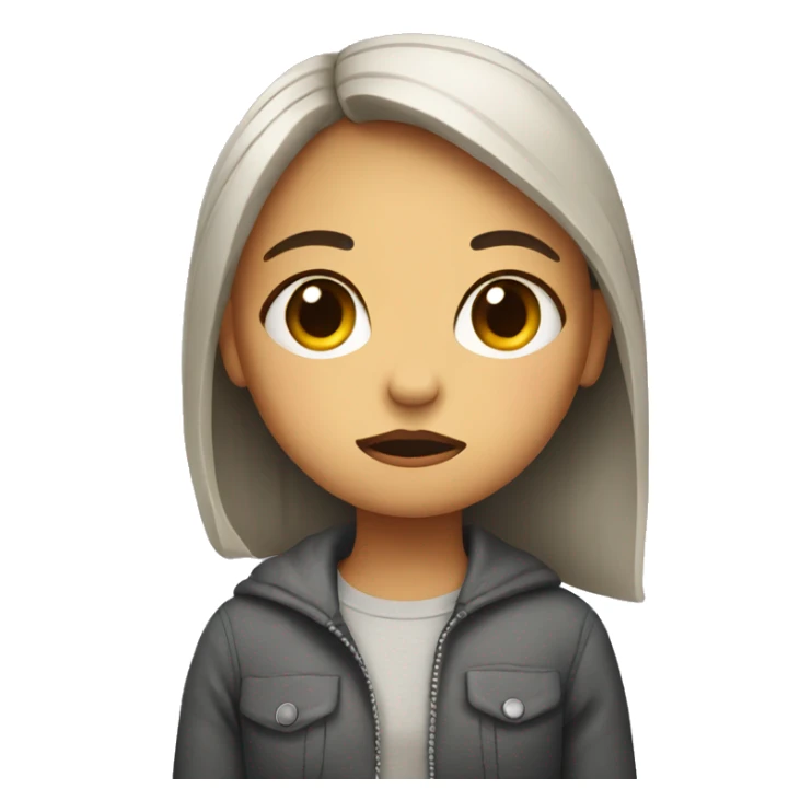 sad girl with a broken leg  sticker