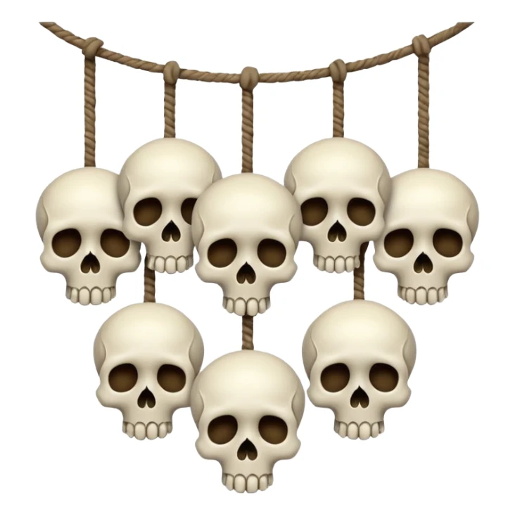 garlend of skulss sticker