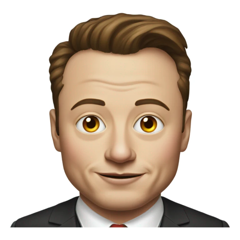 Elon musk with clown makeUp sticker