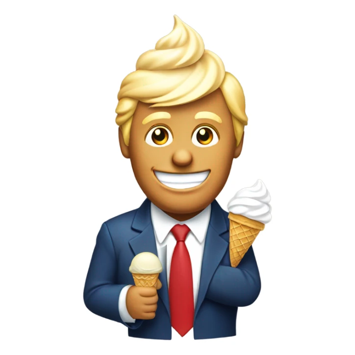 Trump with ice cream sticker