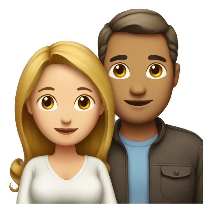 A pregnant woman with her husband  sticker