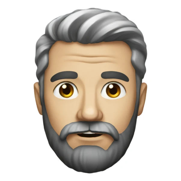 realistic portrait of mad bearded male sticker