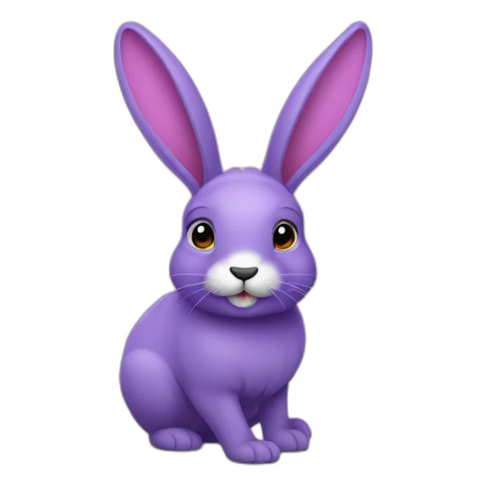 Conejo morado sticker