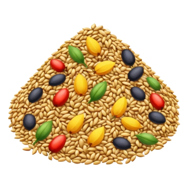 a pile of grain and seeds cereals sticker