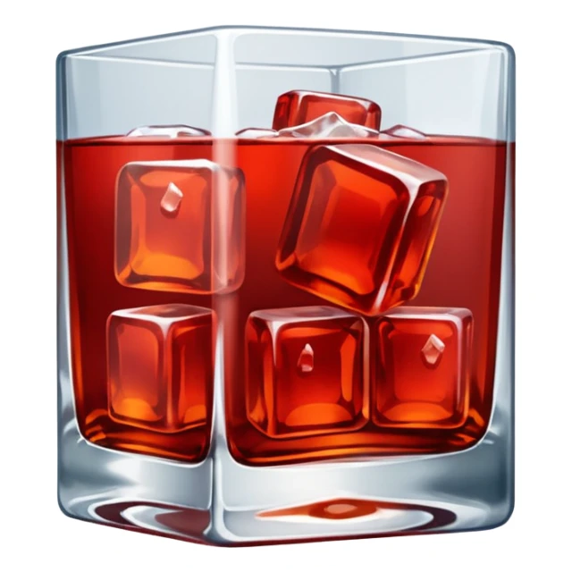 negroni without fruit in the glas but one big icecube sticker