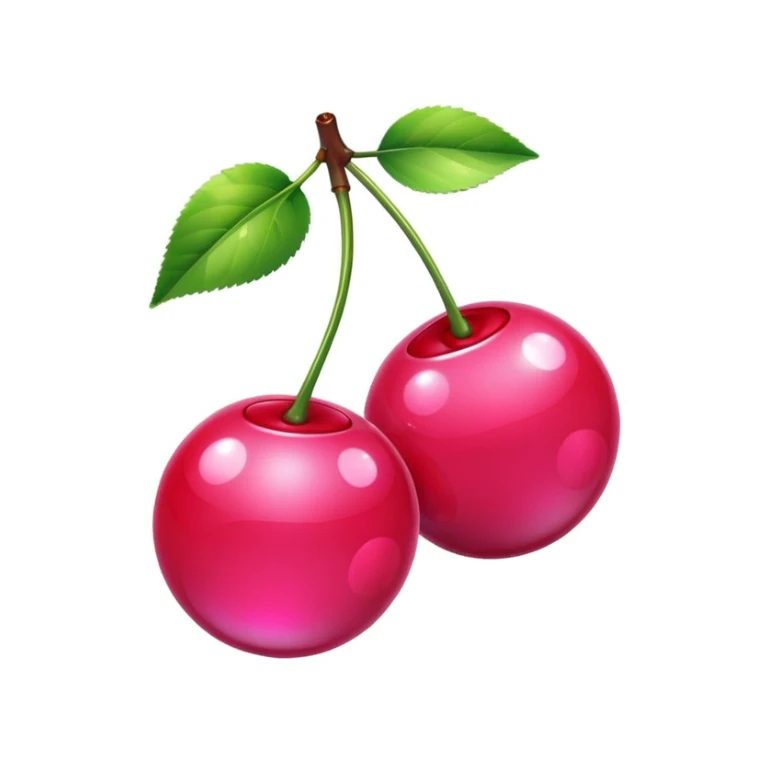 Cherries, but the cherries are pink discoballs instead sticker