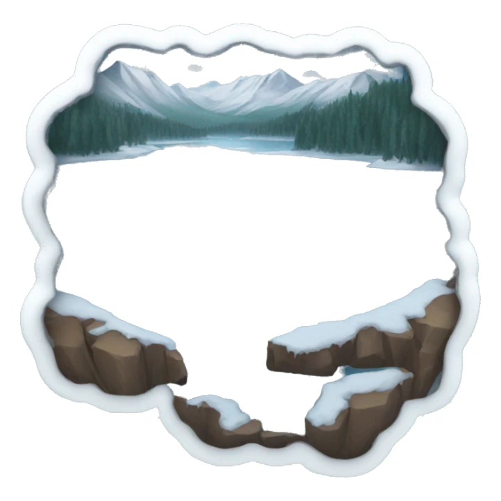 Frozen lake sticker