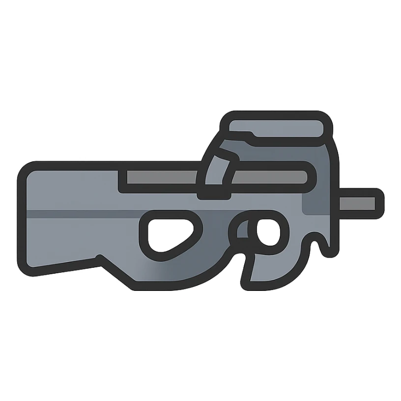 grey P90 weapon sticker