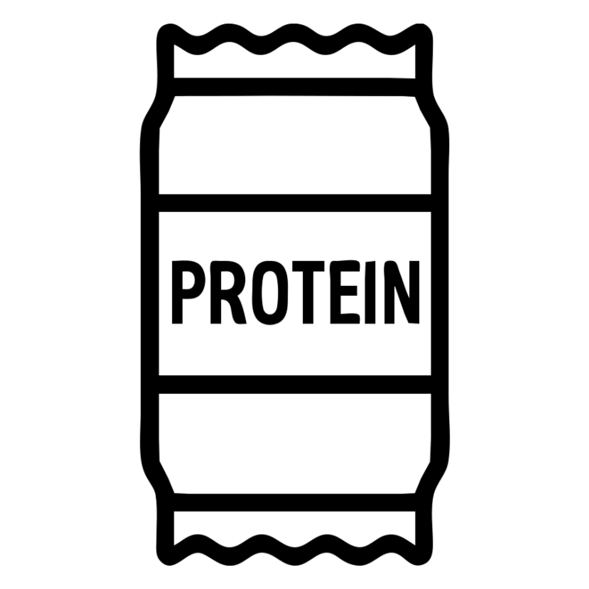 minimal icon of a protein bar with simple wrapper and clean lines sticker