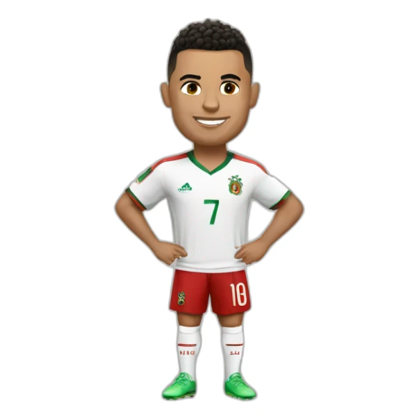 ronaldo avec le maillot du portugale sticker