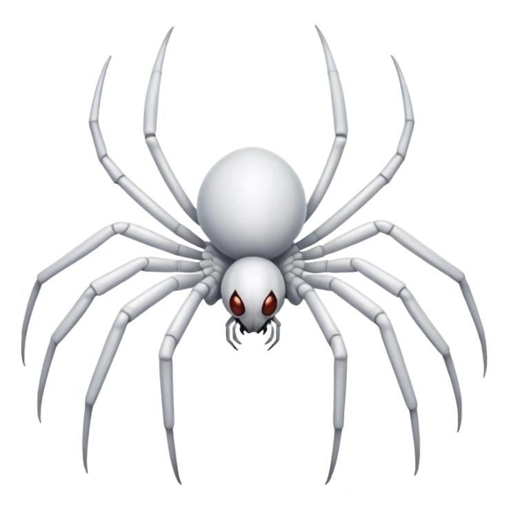 completely white spider, all white spider with eight legs sticker