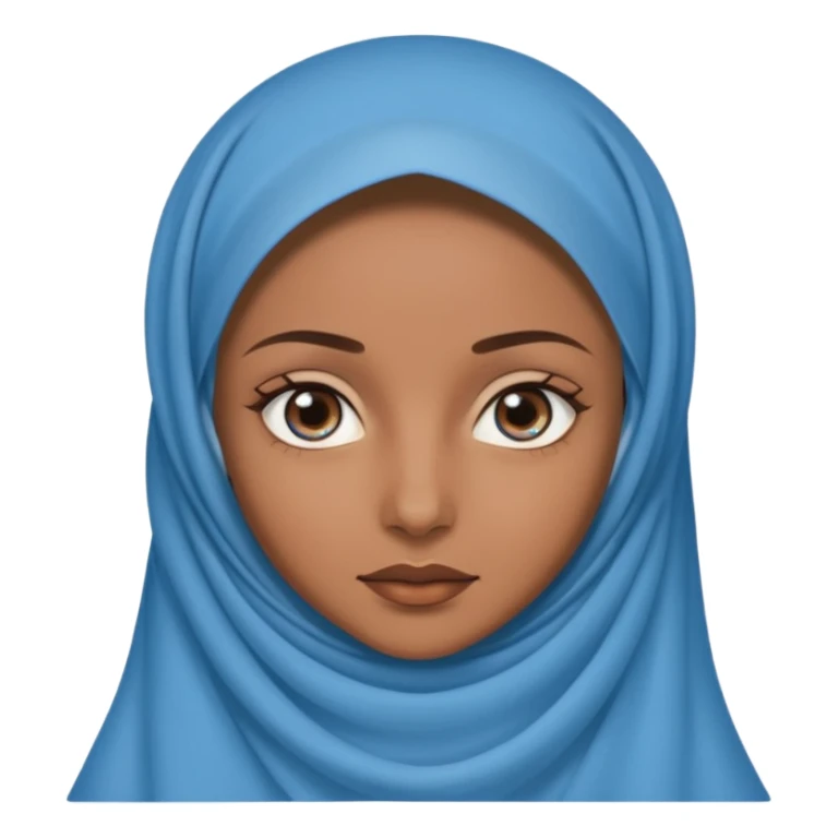 Quiero una mujer de ojos azules con velo del islam sticker