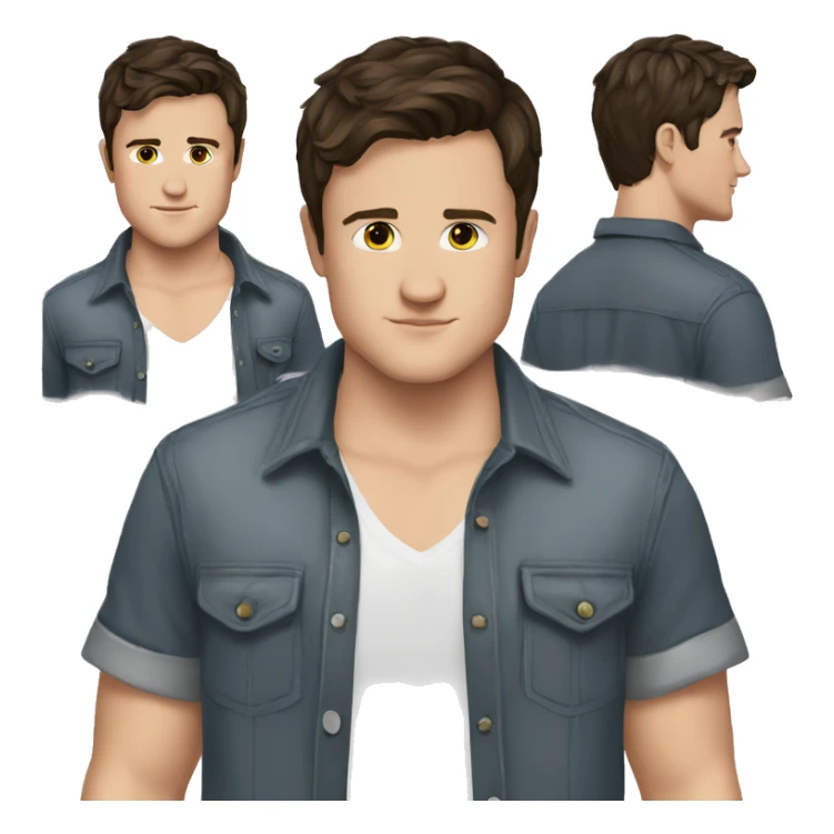 josh hutcherson wearing shirt sticker