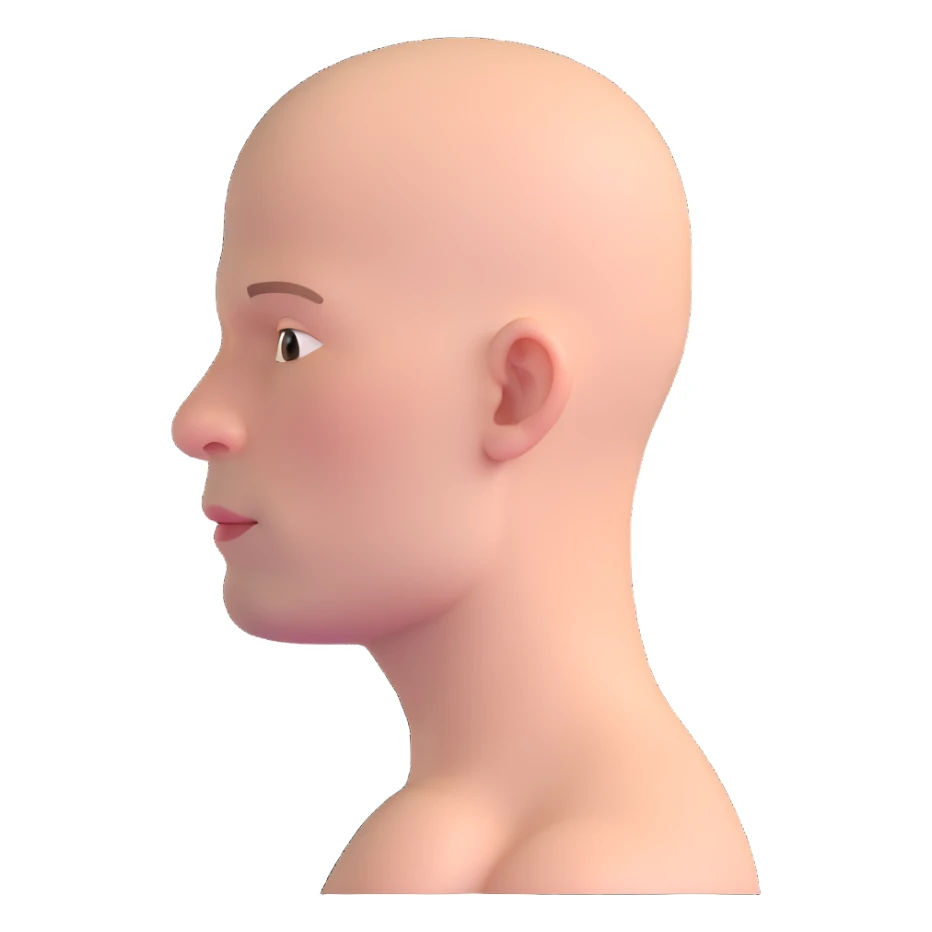 man with a bald spot sticker