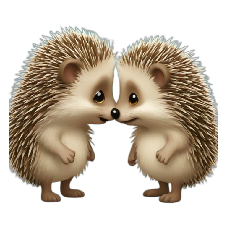 hedgehog giving kiss sticker
