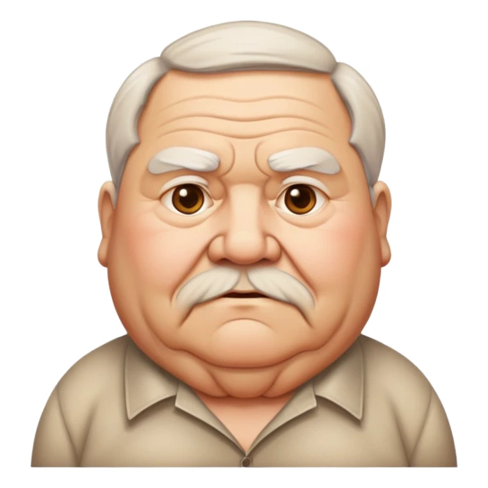 Old fat man with a low taper fade sticker