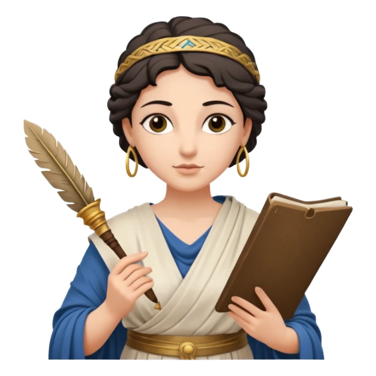 ancient greek woman writing sticker