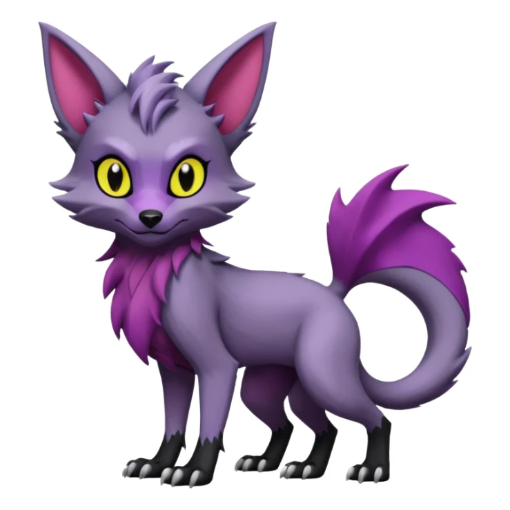 Cynder-Sergal-Lykoi-Pokémon-Fakémon-creature-hybrid sticker