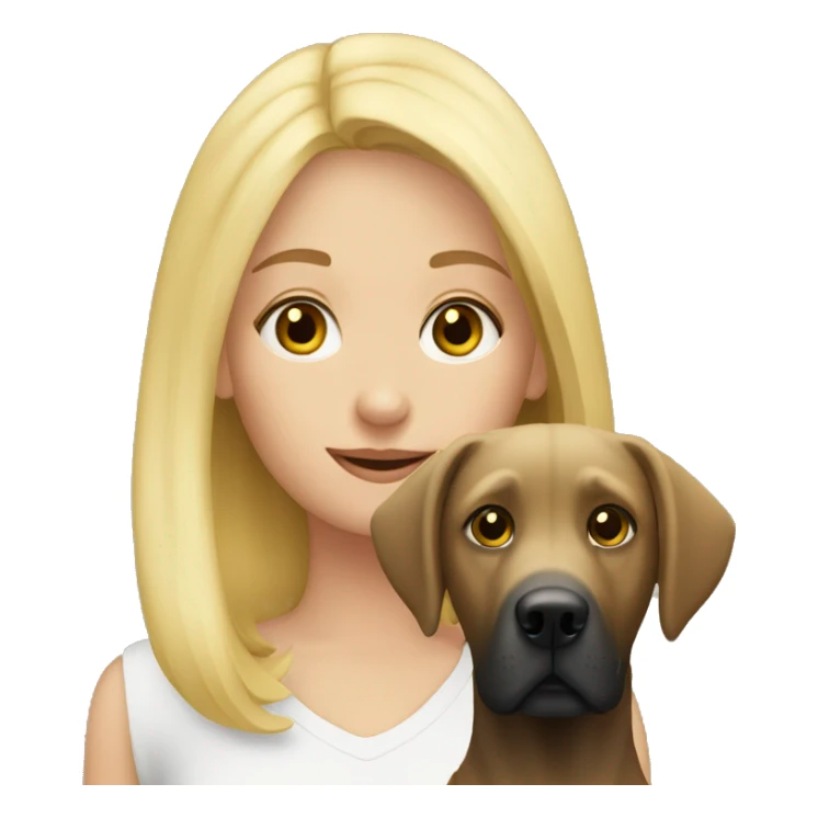 blonde girl with her labrador sticker