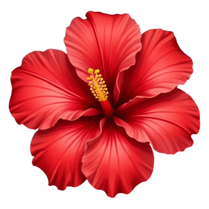 A hibiscus flower but in the shape of a heart sticker