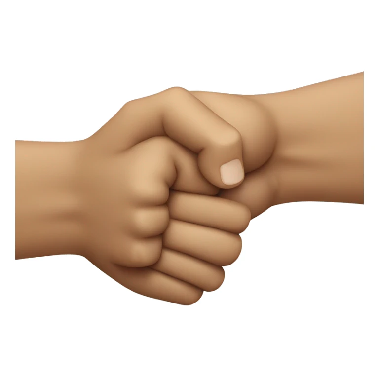 Two fists bumping together palm up friends  sticker