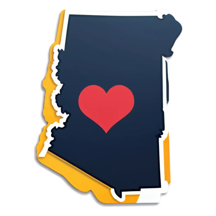 State of Idaho with a heart sticker