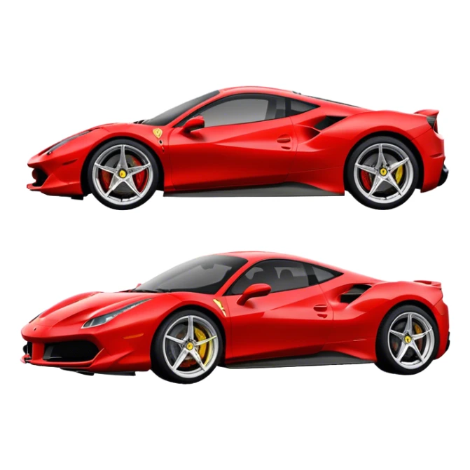 Ferrari 488 GTB - Ferrari (Model Year: 2020) (Iconic colour: Red) sticker