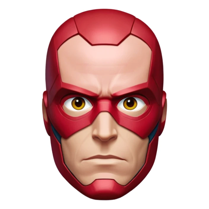 vision marvel red face  half body from captain america: civil war sticker