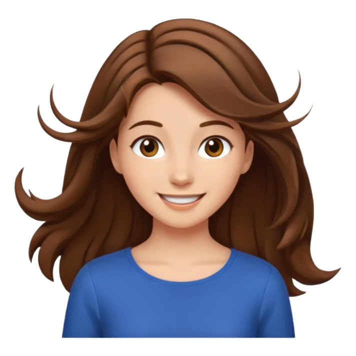 Girl flips hair sticker