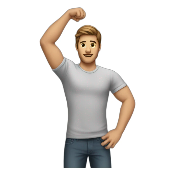 A man raise his sleeve on his arm sticker