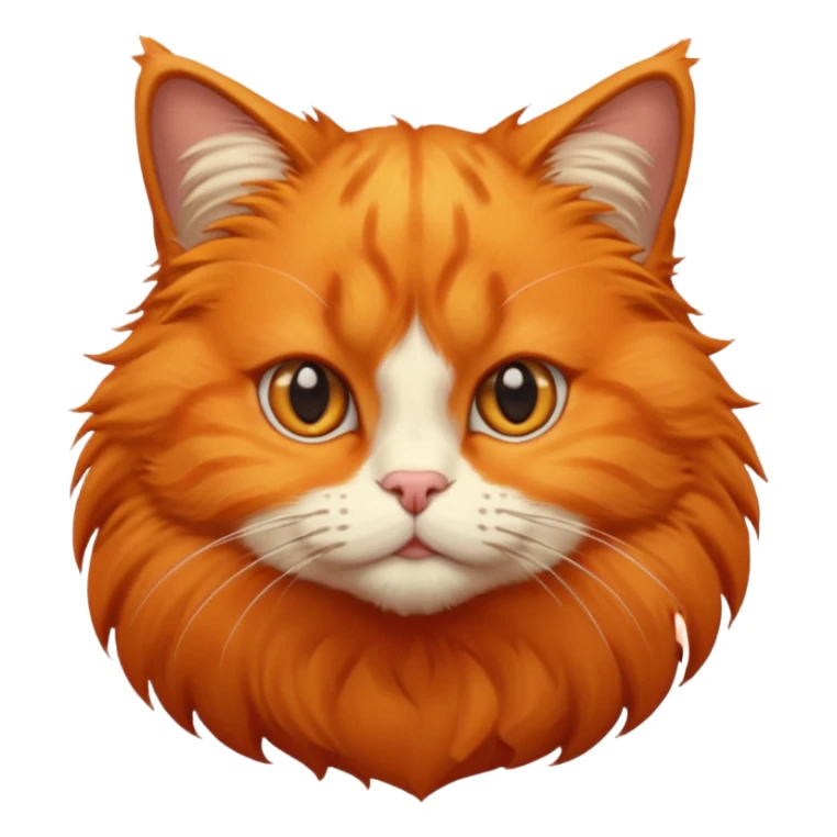 um gato laranja curioso com sobrancelha erguiad sticker