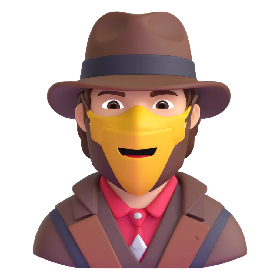 Arthur Morgan with a mask sticker