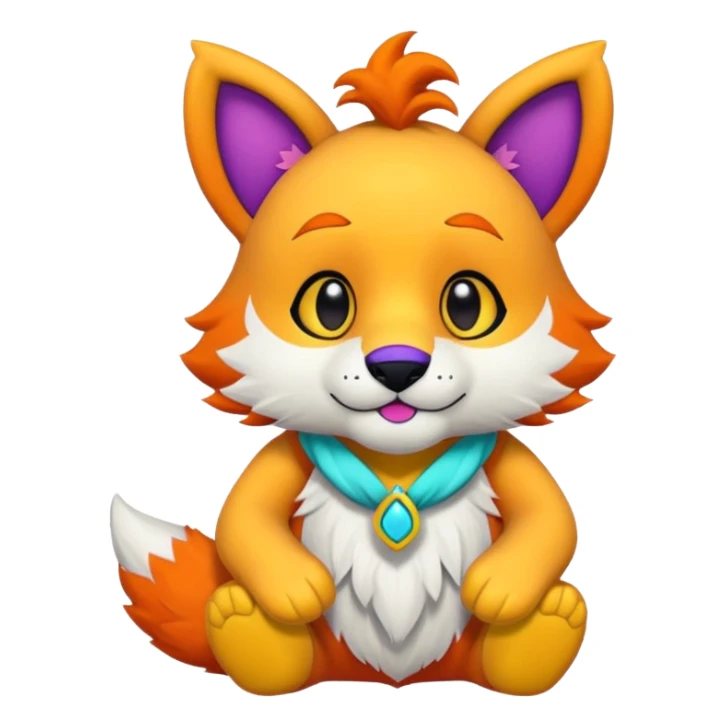 A colorful unique original interesting quirky fursuit sticker