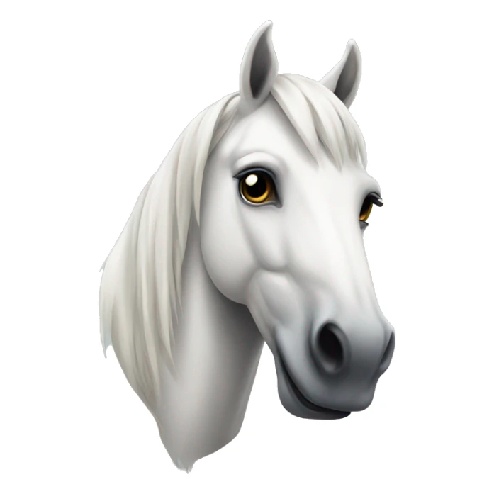 white horse head sticker