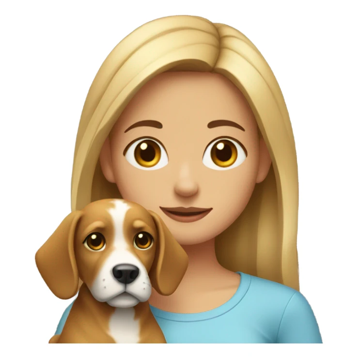 Girl whit dog sticker