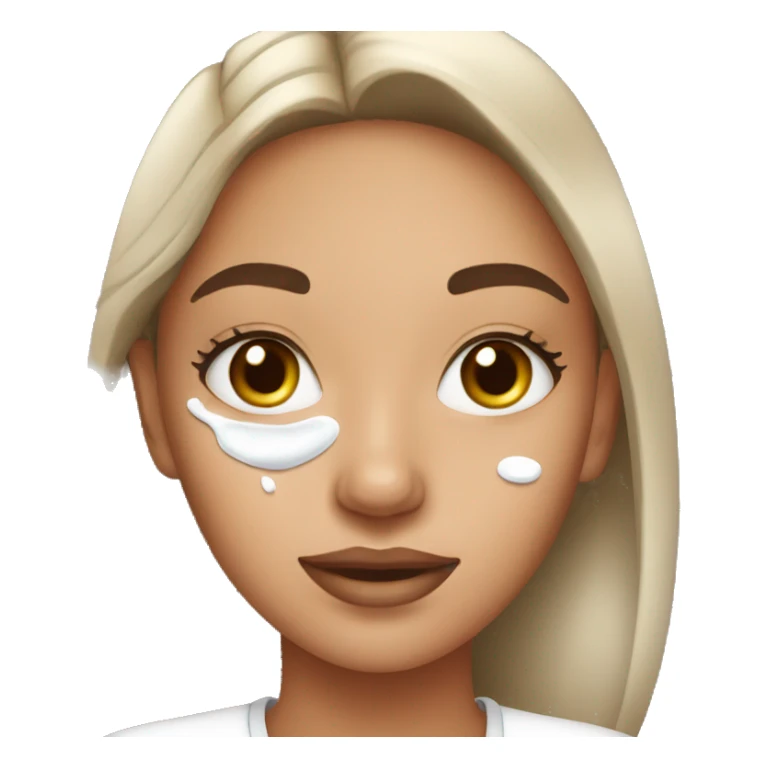 girl doing her skincare sticker