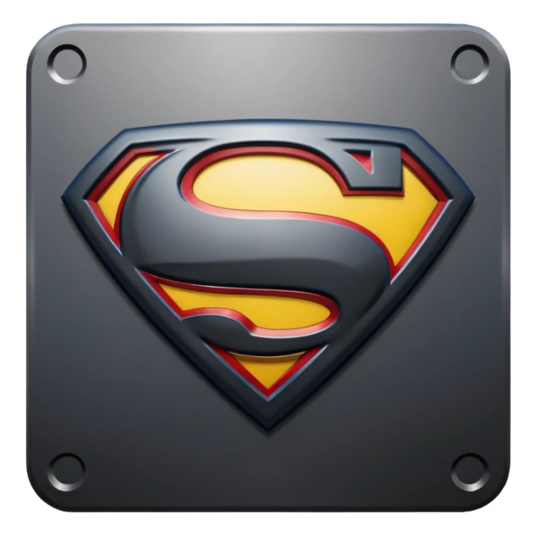Superman Symbol Man of Steel black sticker