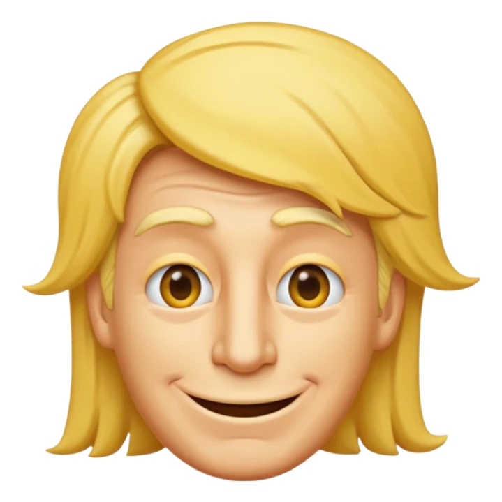 Lying long nose emoji with donald trump hair sticker