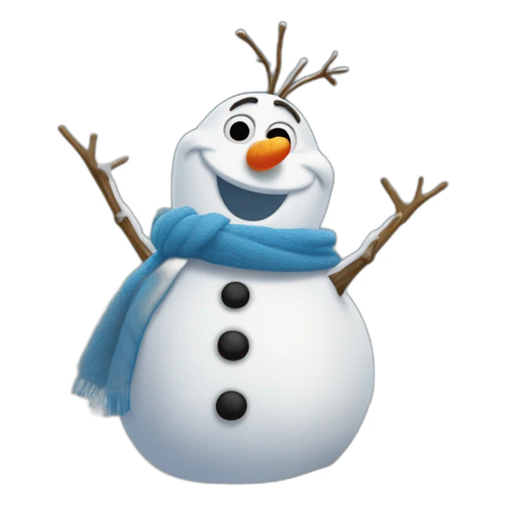 Olaf le bonhomme de neige qui dort sticker