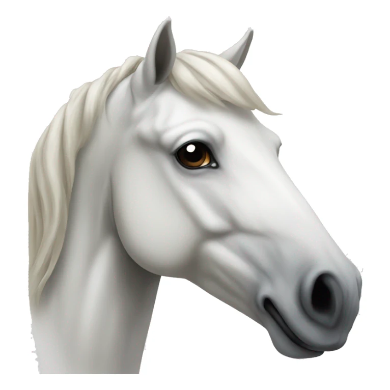 White horse head sticker